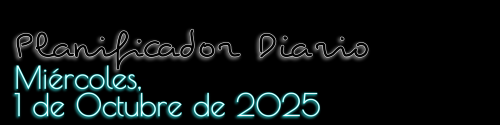 Planificador Diario - Miércoles, 1 de Octubre de 2025