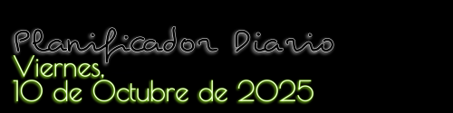 Planificador Diario - Viernes, 10 de Octubre de 2025
