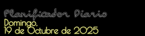 Planificador Diario - Domingo, 19 de Octubre de 2025