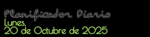 Planificador Diario - Lunes, 20 de Octubre de 2025