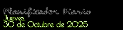 Planificador Diario - Jueves, 30 de Octubre de 2025