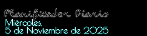 Planificador Diario - Miércoles, 5 de Noviembre de 2025