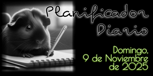 Planificador Diario - Domingo, 9 de Noviembre de 2025