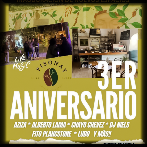 3° Aniversario de Pisonay coffee roasters de Calca