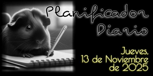 Planificador Diario - Jueves, 13 de Noviembre de 2025
