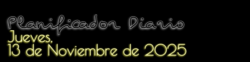 Planificador Diario - Jueves, 13 de Noviembre de 2025