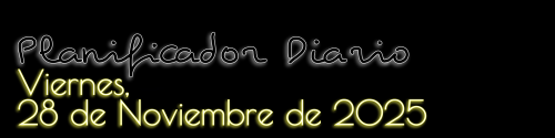 Planificador Diario - Viernes, 28 de Noviembre de 2025