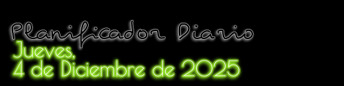 Planificador Diario - Jueves, 4 de Diciembre de 2025