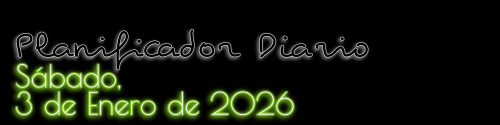 Planificador Diario - Sábado, 3 de Enero de 2026