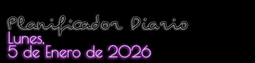 Planificador Diario - Lunes, 5 de Enero de 2026
