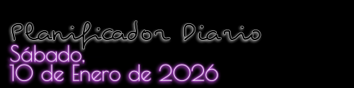 Planificador Diario - Sábado, 10 de Enero de 2026