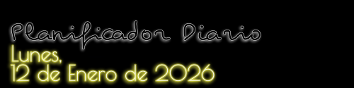 Planificador Diario - Lunes, 12 de Enero de 2026