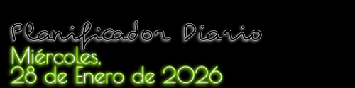Planificador Diario - Miércoles, 28 de Enero de 2026