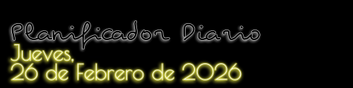 Planificador Diario - Jueves, 26 de Febrero de 2026