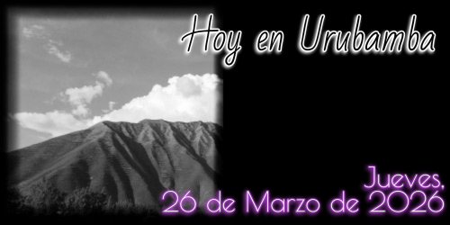 Hoy en Urubamba: Jueves, 26 de Marzo de 2026