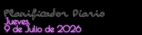 Planificador Diario - Jueves, 9 de Julio de 2026