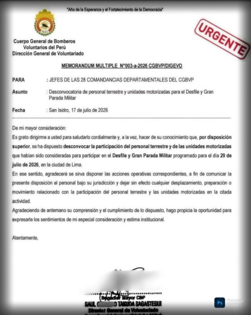 Te Explico lo de Los bomberos en el desfile por Fiestas Patrias
