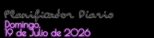 Planificador Diario - Domingo, 19 de Julio de 2026