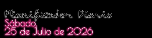 Planificador Diario - Sábado, 25 de Julio de 2026