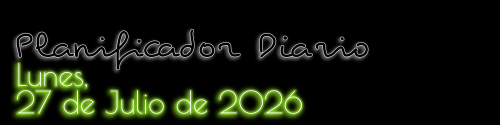 Planificador Diario - Lunes, 27 de Julio de 2026