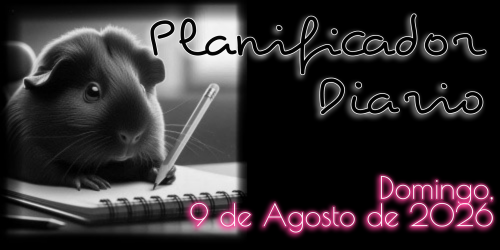 Planificador Diario: Domingo, 9 de Agosto de 2026