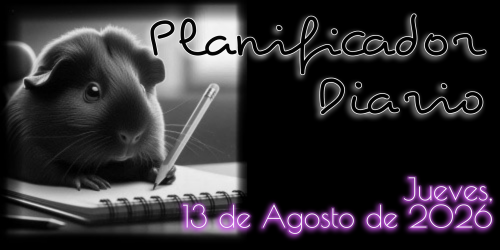 Planificador Diario: Jueves, 13 de Agosto de 2026