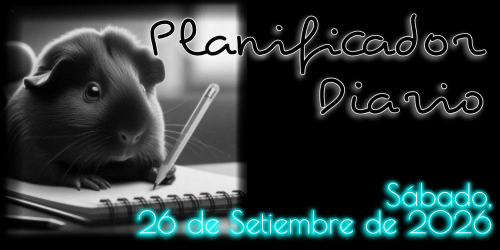 Planificador Diario: Sábado, 26 de Setiembre de 2026