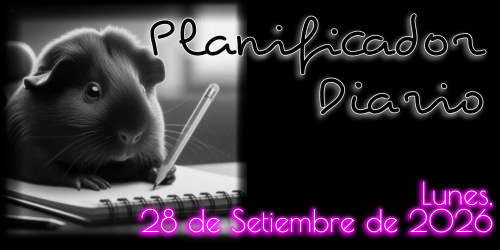 Planificador Diario: Lunes, 28 de Setiembre de 2026
