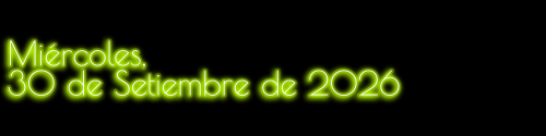 Journal: Miércoles, 30 de Setiembre de 2026