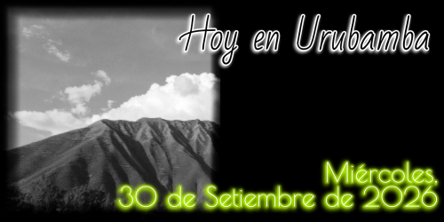 Hoy en Urubamba: Miércoles, 30 de Setiembre de 2026