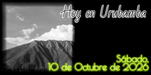 Hoy en Urubamba: Sábado, 10 de Octubre de 2026